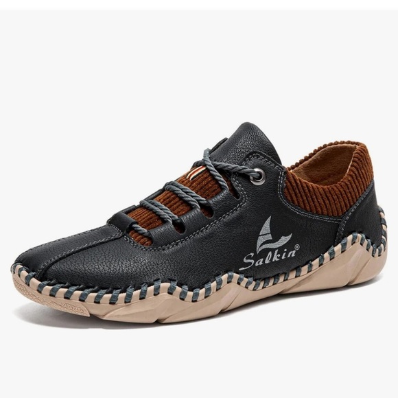 Mens Casual Shoes Fashion Sneakers Leather Oxfords Work Shoe Sneaker for Men - Picture 4 of 9